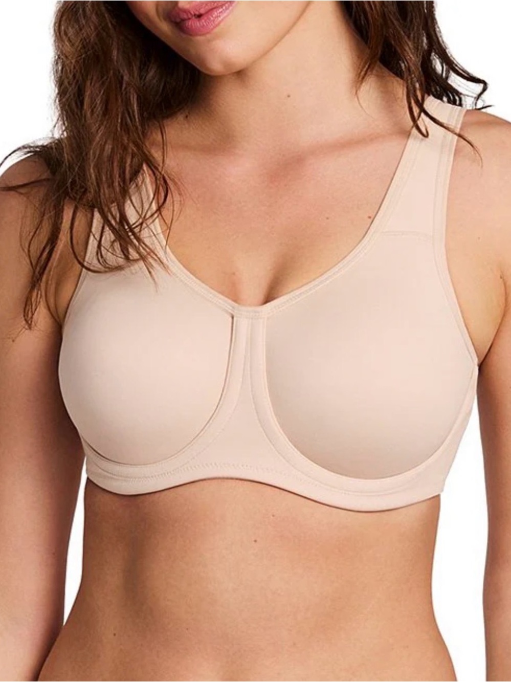 Wacoal Sport Simone High-Impact Underwire Bra 855170 in Color Sand Sz 32DD NEW